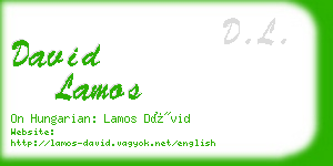 david lamos business card